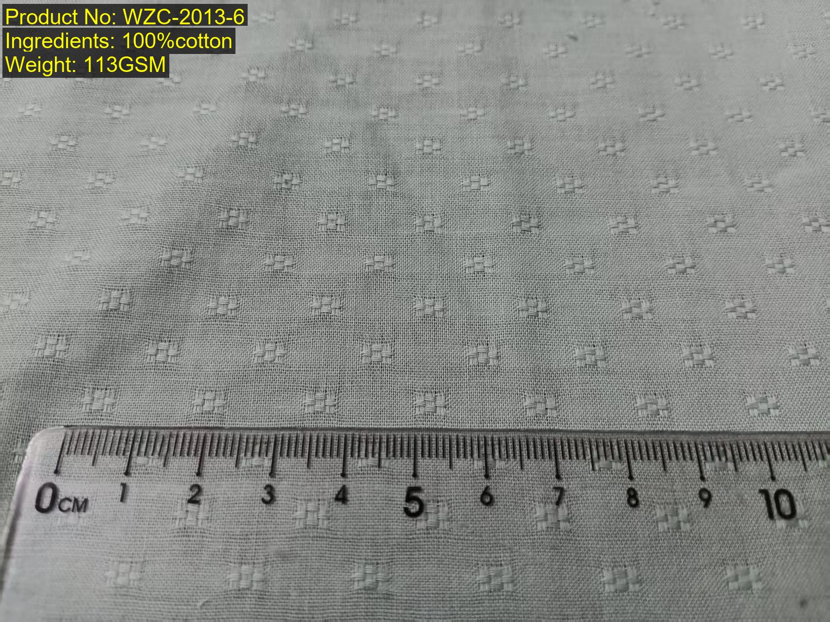 Fabric photo with ruler - WZC-2013-6 - woven apparel mini jacquard - 100% cotton - used for price calculator validation