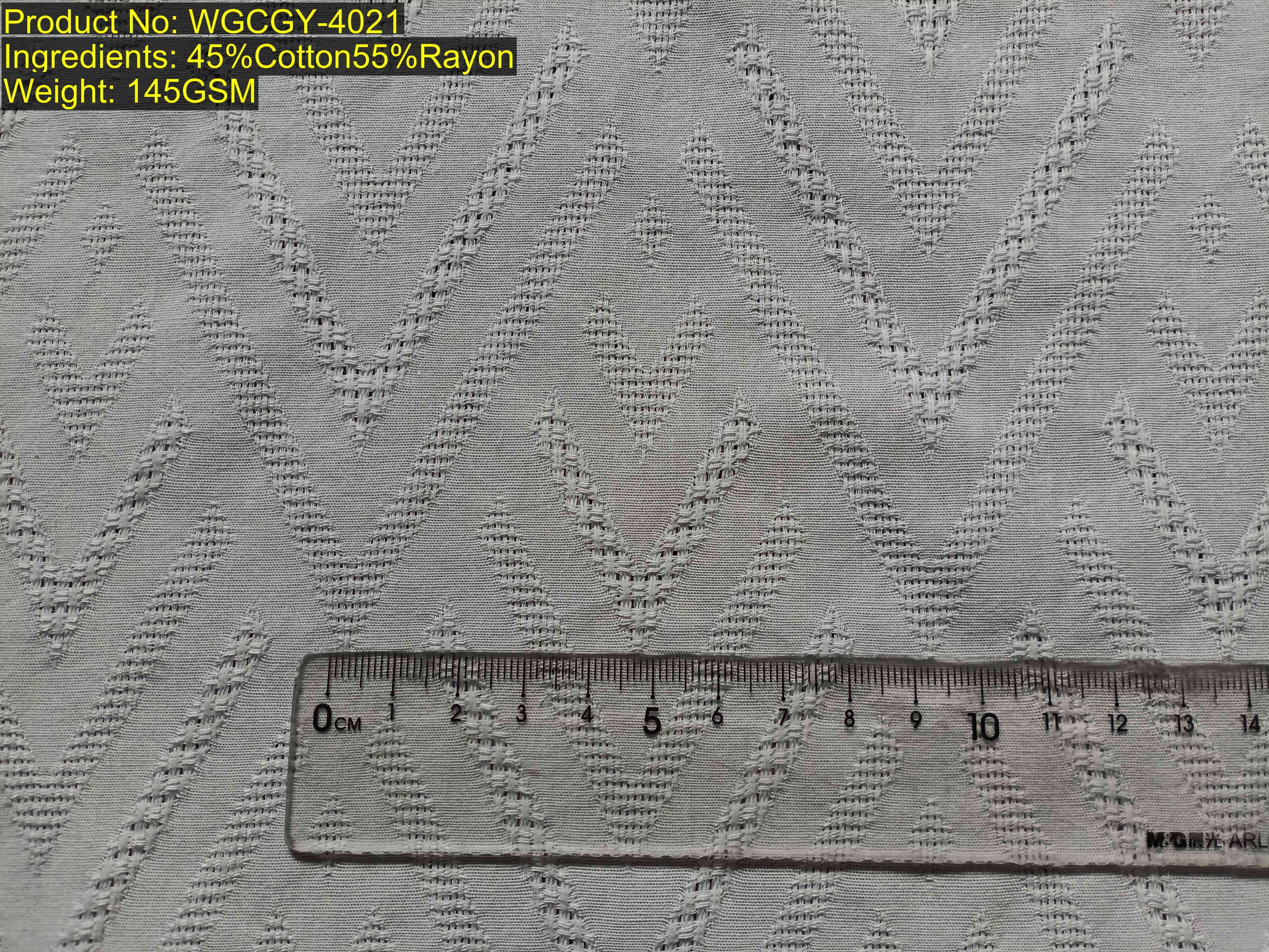 WGCGY-4021 allover jacquard chevron openwork large pattern woven V shape openwork texture Color-agnostic structure (Sample shown in white) structure-based match Scale-invariant Ratio [8:9:8:9:8:8:8:9:8:9] available in all Pantone colors jacquard chevron fabric, openwork jacquard textile, large pattern woven fabric