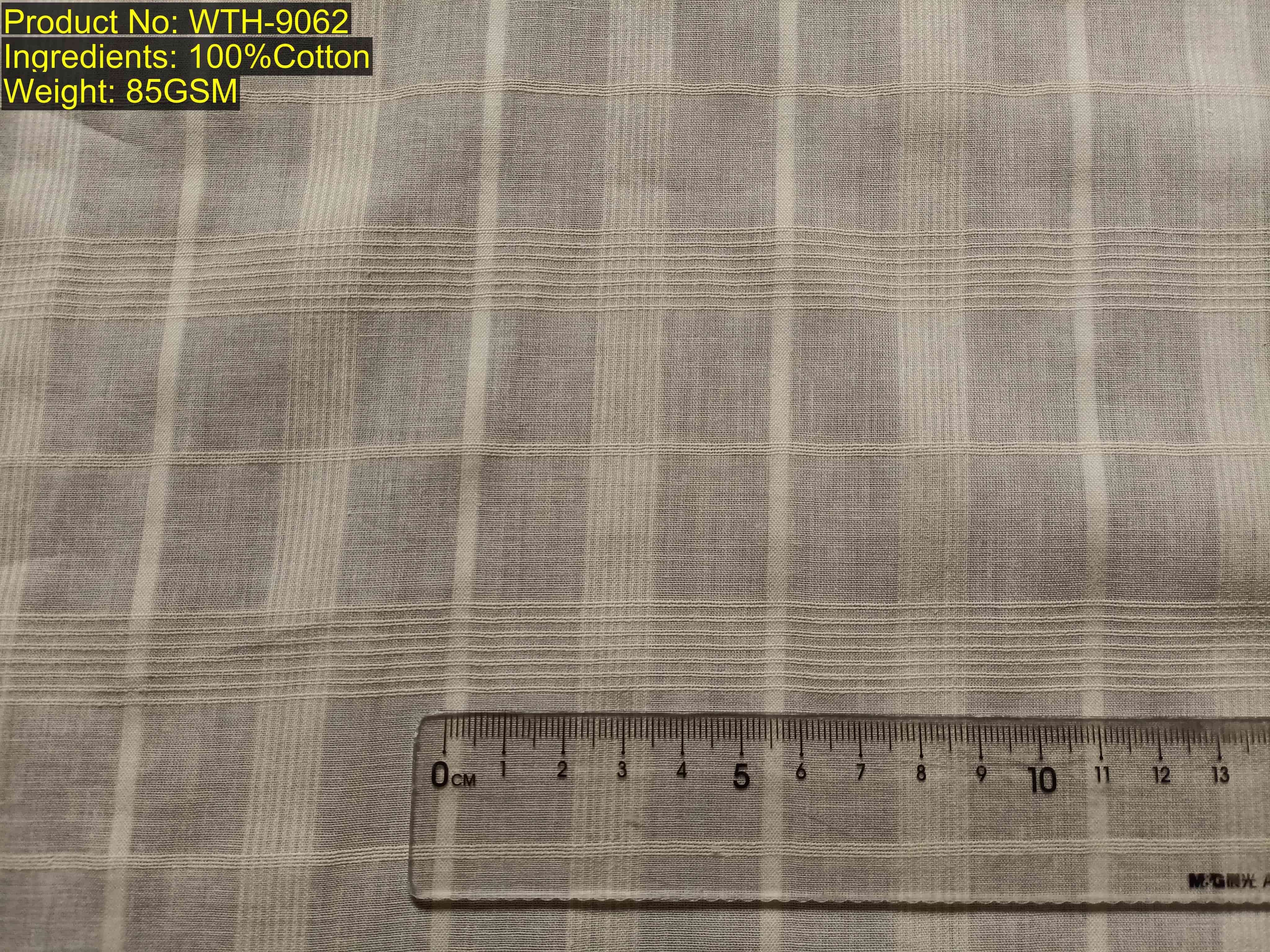 WTH-9062 dobby jacquard multi-grid stripe check Color-agnostic structure (Sample shown in white) structure-based match Scale-invariant Ratio [12:20:3:20][15:25:3:25] available in all Pantone colors jacquard plaid textile, dobby check fabric, geometric grid weave