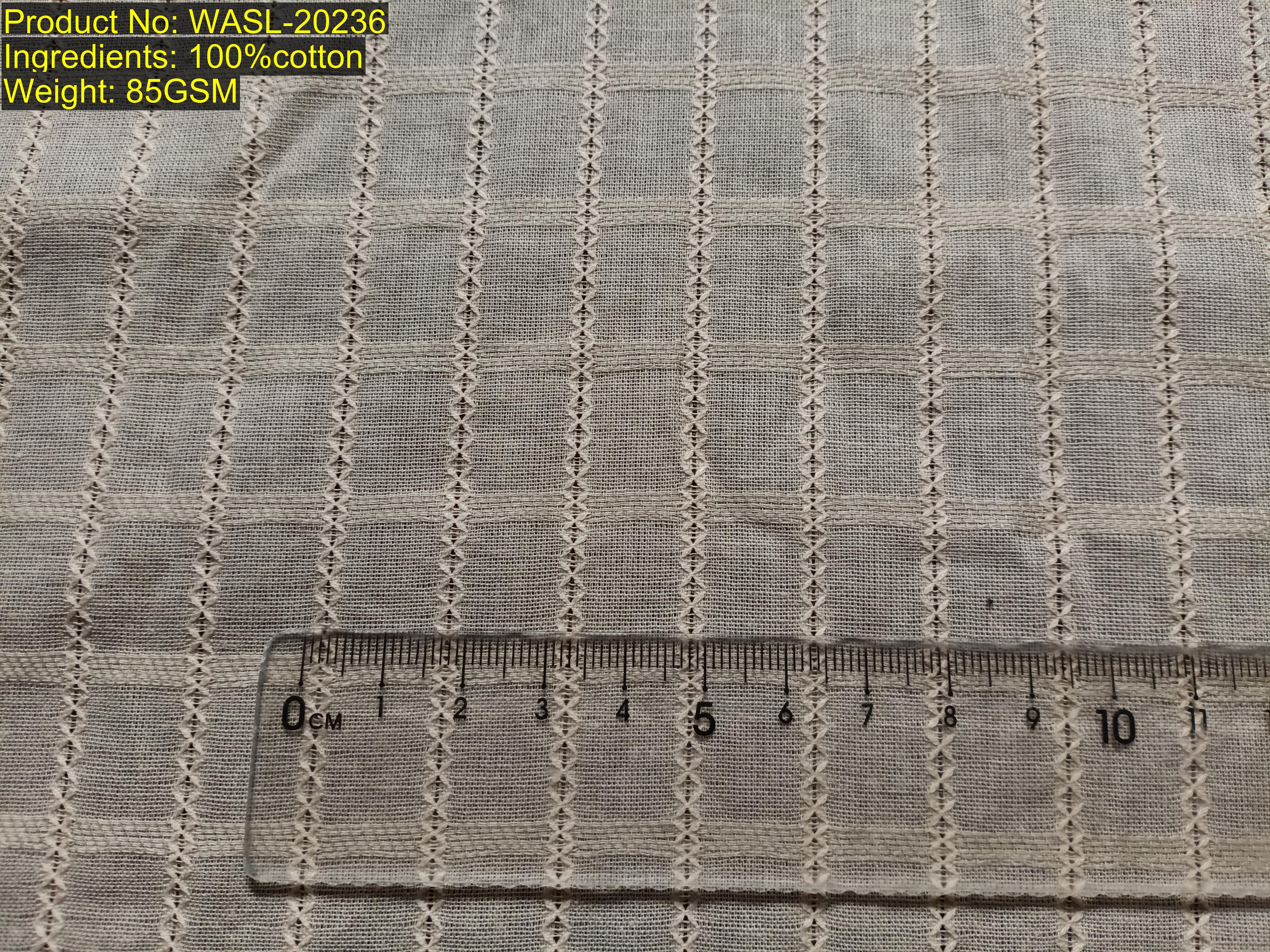 structure-based match with repeat about 2.5cm, band width approx 4.0cm, product WASL-20236 physical parameters