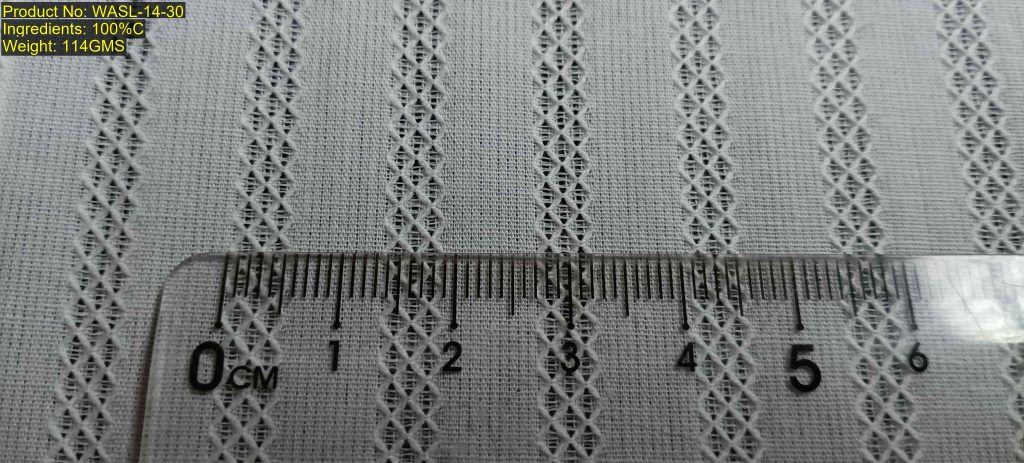 WASL-14-30 warp-oriented leno openwork stripe with diamond mesh structure and stable woven non-printed evidence from Shaoxing Keqiao featuring structural DNA [5:8]