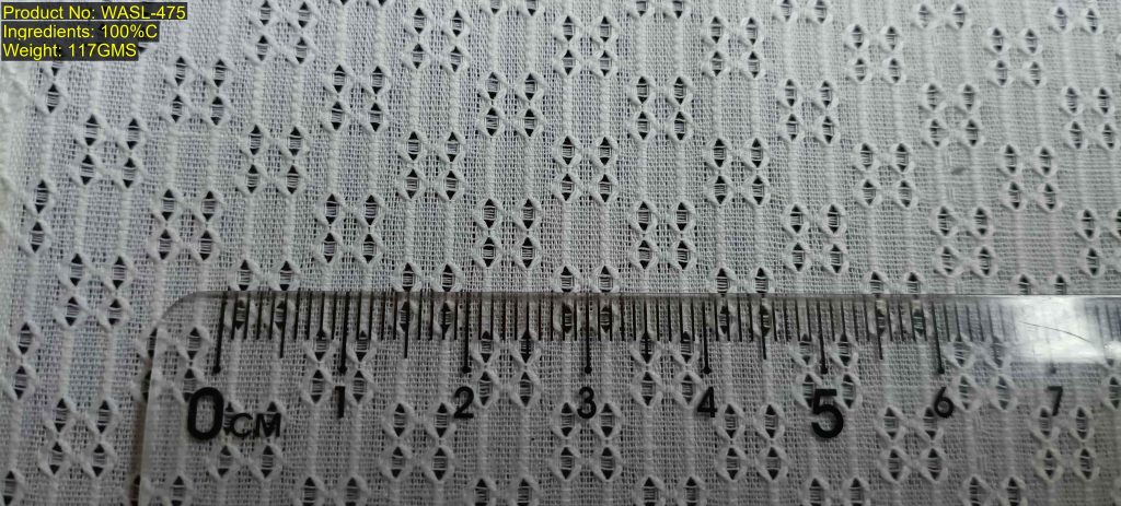 WASL-475 vertical leno stripe pattern with stable warp repeat and woven non-printed diamond openwork evidence from Shaoxing Keqiao featuring warp DNA [6:2]
