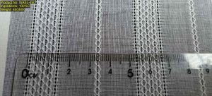 WASL-490 Shaoxing Keqiao warp-aligned composite leno stripe fabric with diamond eyelet bands and stable woven non-printed evidence featuring structural DNA [15:17:3:17]