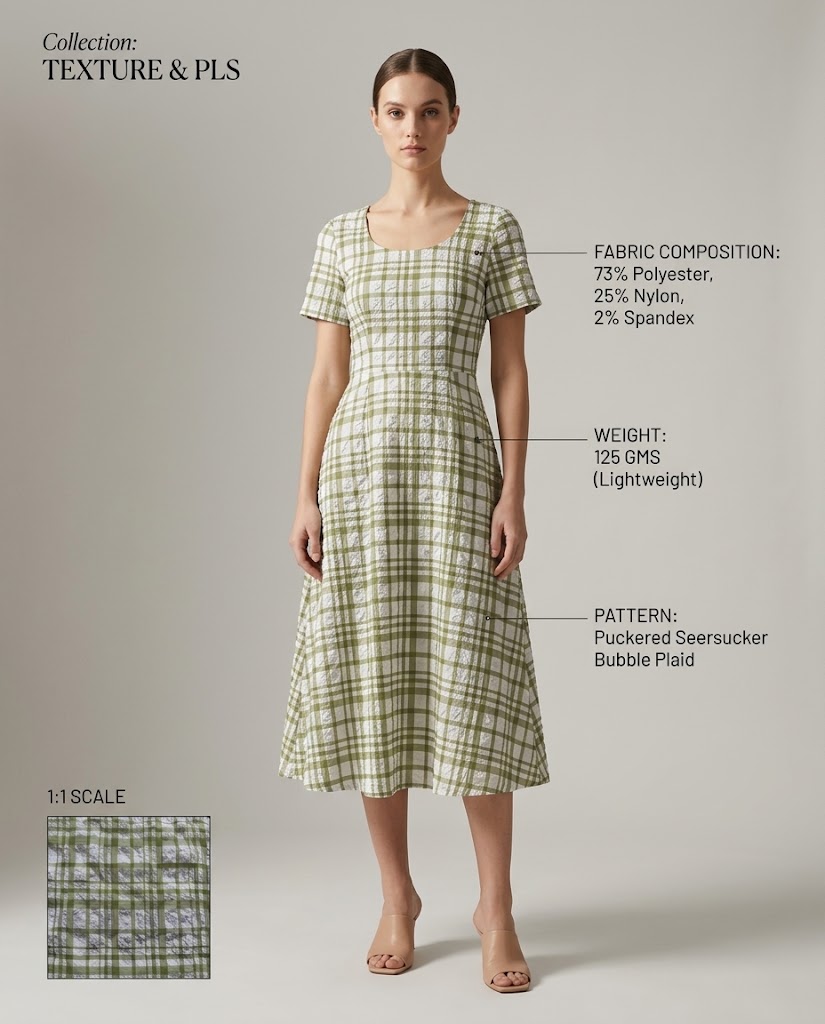 WGCFUBANG-4020锦涤 small jacquard fabric garment application visualization for womenswear dresses