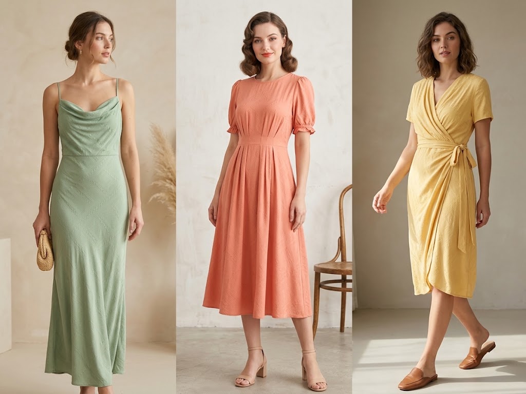 WGCGY-3232R-1 woven jacquard fabric garment application visualization for womenswear dresses