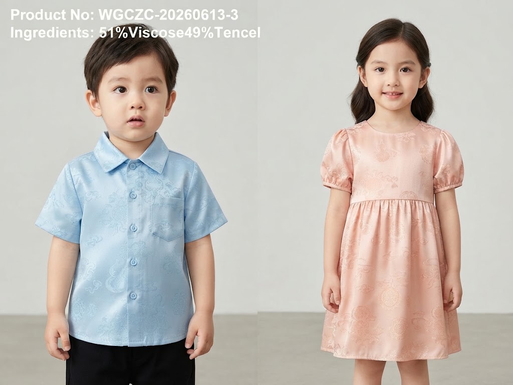 WGCZC-20260613-3 woven jacquard fabric application visualization for women's blouses