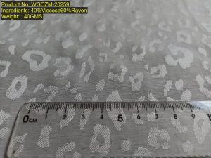 WGCZM-20259 viscose rayon large woven jacquard fabric with tonal irregular animal spot pattern